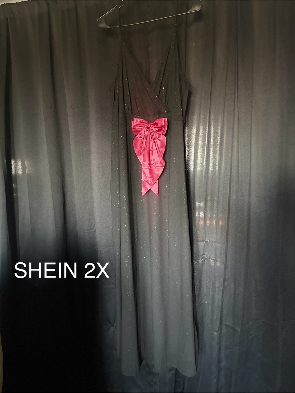SHEIN Black Maxi Dress Hot